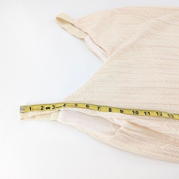 Anthropologie Meadow Rue Prespa Ivory V-Neck Pleated Tank Midi Dress Size 8 - Picture 9 of 10